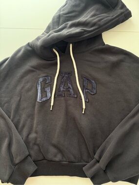 GAP Women’s Midnight Navy Hoodie with Contrast Drawcord